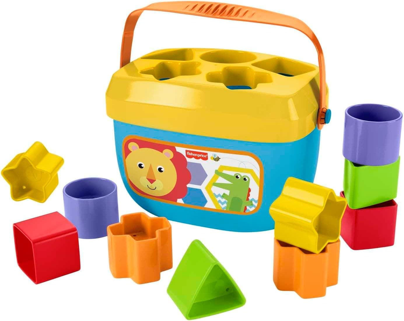 Fisher-Price Baby's First Blocks Shape-Sorting Toy, Set of 10 (FFC84)