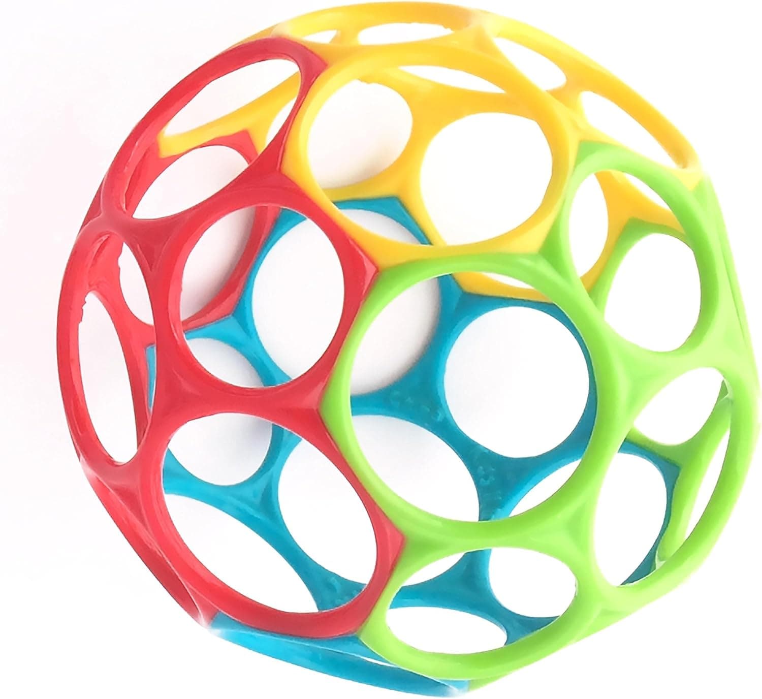 كرة Oball Classic سهلة الإمساك من Bright Starts (10340) - أحمر/أزرق/أخضر/أصفر