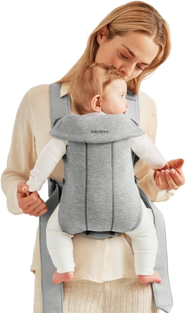 BabyBjörn Baby Carrier Mini, 3D Jersey - Light Grey