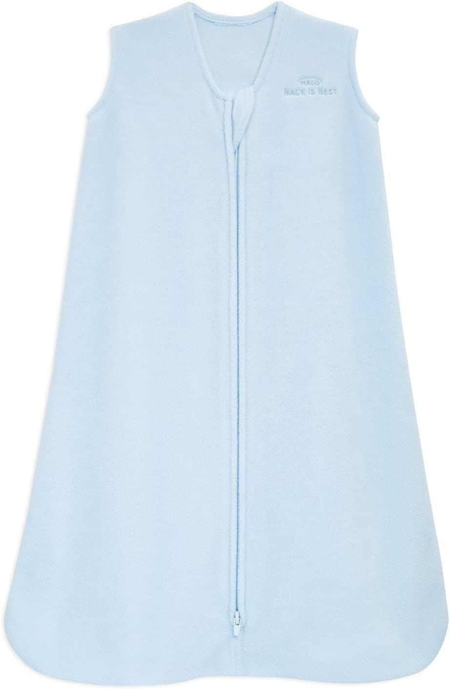 HALO SleepSack Micro-Fleece Wearable Blanket, TOG 1.0 - Baby Blue, Medium (6-12 Months)