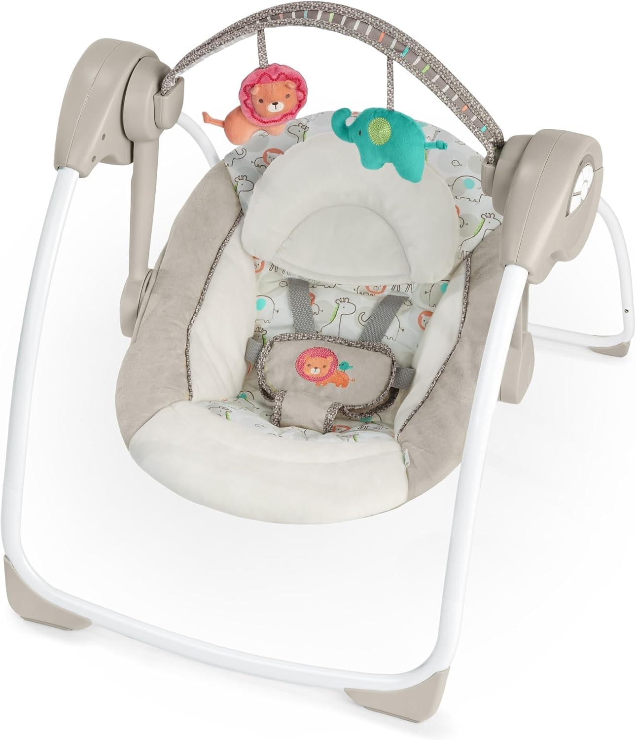 Ingenuity Soothe 'n Delight Portable Baby Swing - Cozy Kingdom