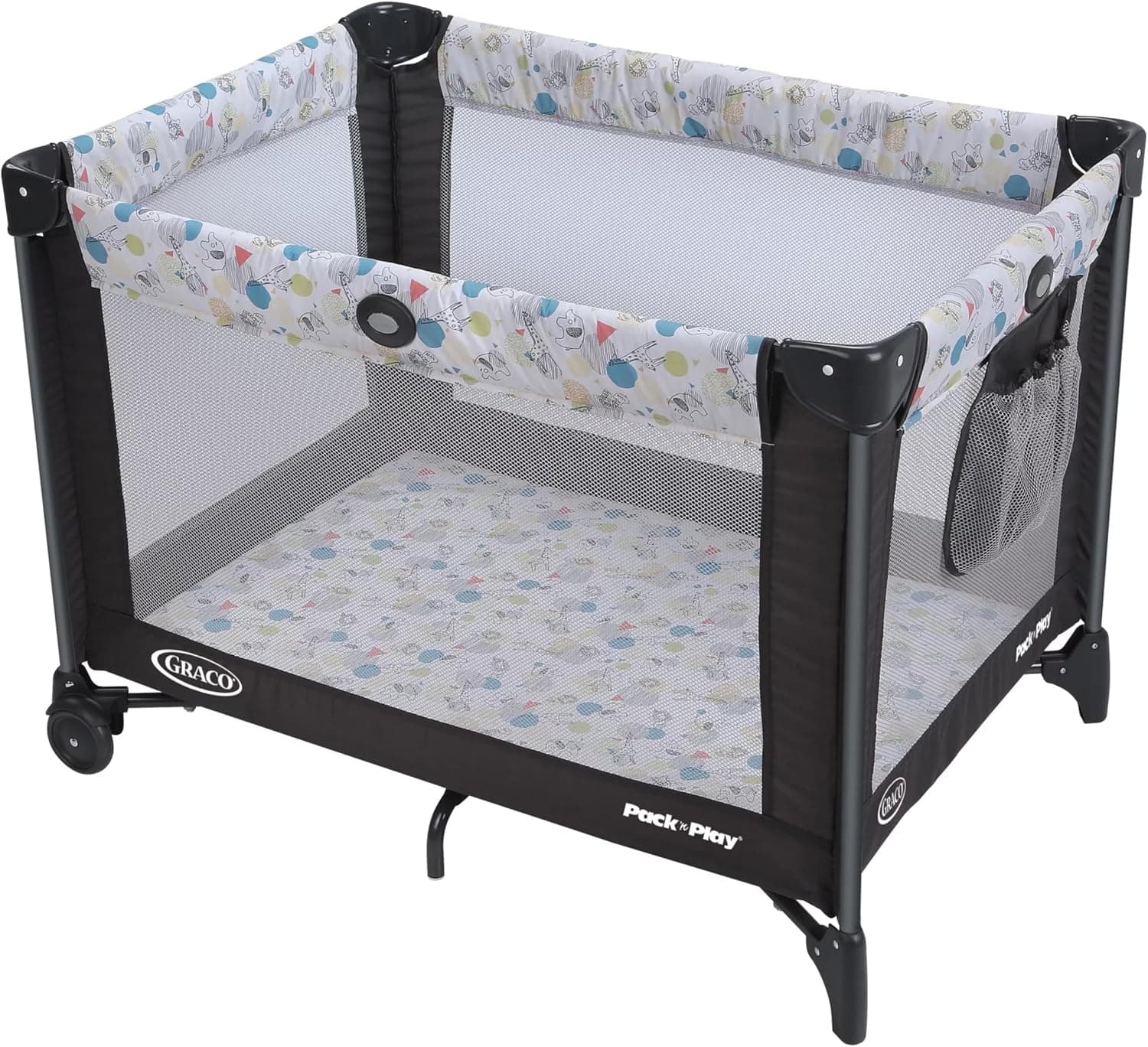 Graco Pack 'n Play Portable Playard, Push Button Compact Fold - Carnival